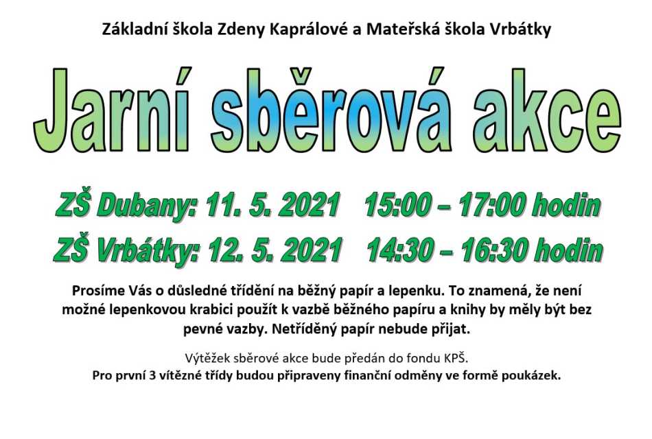 Sběrová soutěž starého papíru